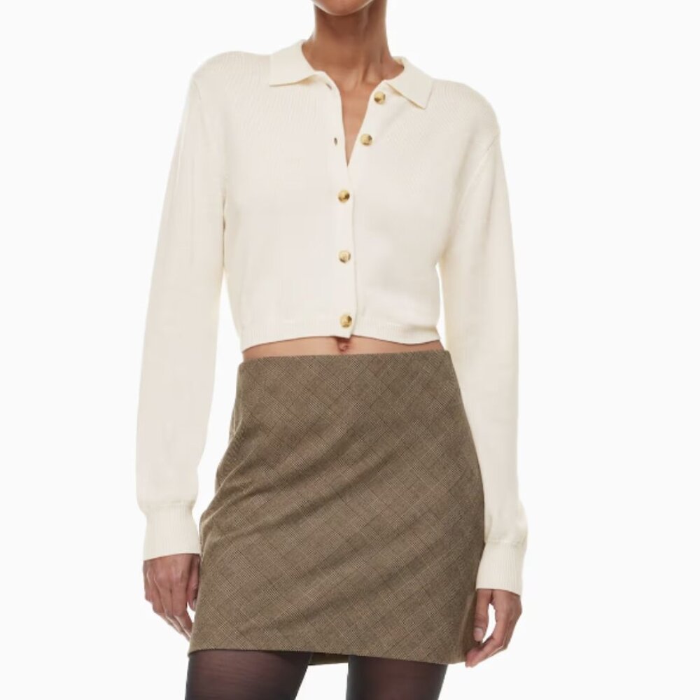 Aritzia Wilfred Nextdoor Sweater - Brown/White/Tan Marbled - Size M - Picture 3 of 4